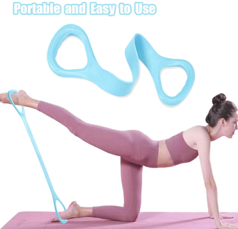 8 Fitness Workout Resistance Band Arm Back Shoulder Exercise Elastic Training Band Yoga Pilates Equipment