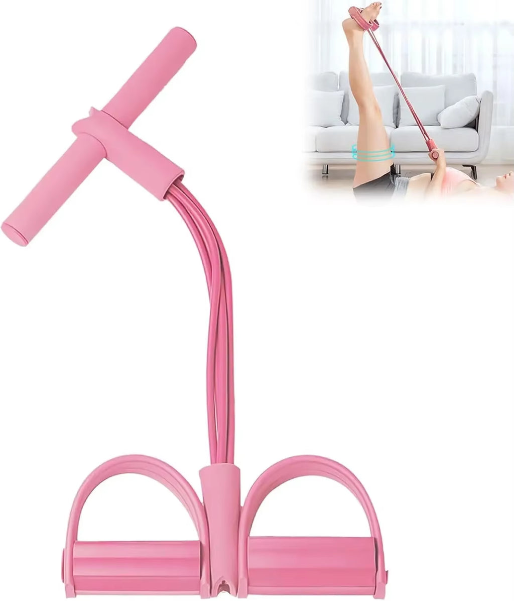 Home Gym Resistance Bands - 4 Elastic Tubes for Full Body Workouts, Abdominal Exercises, Rowing Machines, and Fitness Equipment